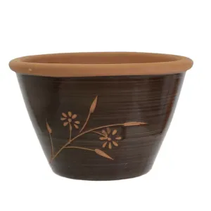 Woodlodge 28cm Brown Bouquet Terracotta Pot - YBOUQBR28